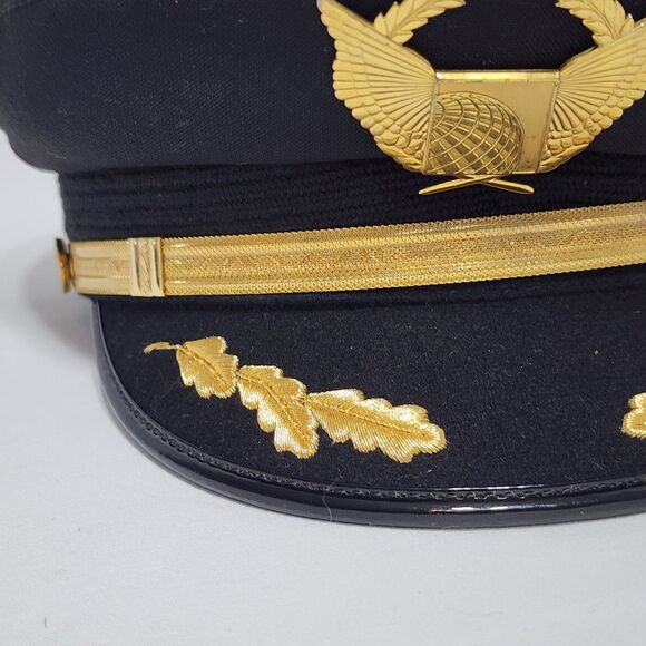 Vintage United Airlines Captain Pilot Hat Superior Uniform Co Chicago Size 7 1/4 - Picture 4 of 16